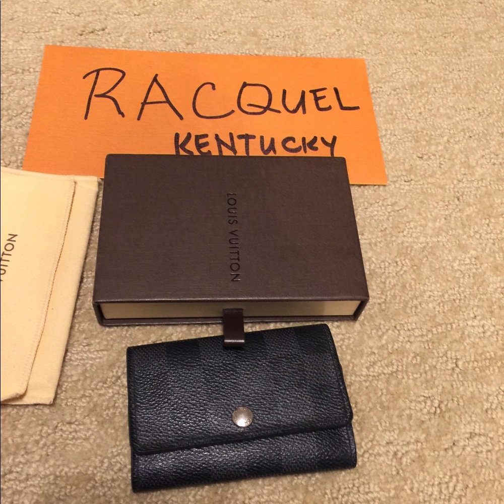 Authentic louis vuitton 6 key holder graphite